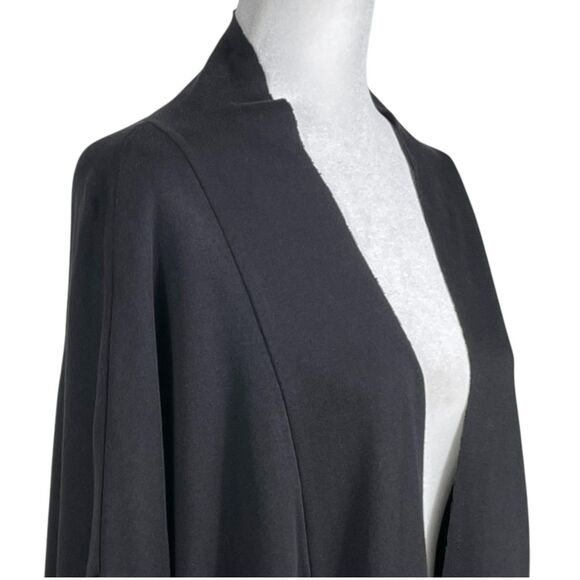 PACT Airplane Cardigan Sweater Size M/L Black Organic Cotton Long Open Front EUC - Picture 10 of 16